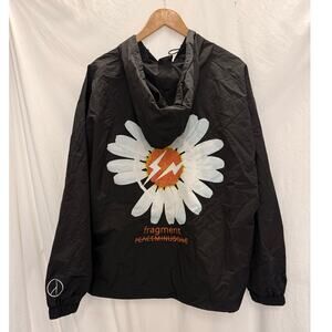 PEACEMINUSONE x Japanese Fragment Design Black Windbreaker Jacket Rare Limited